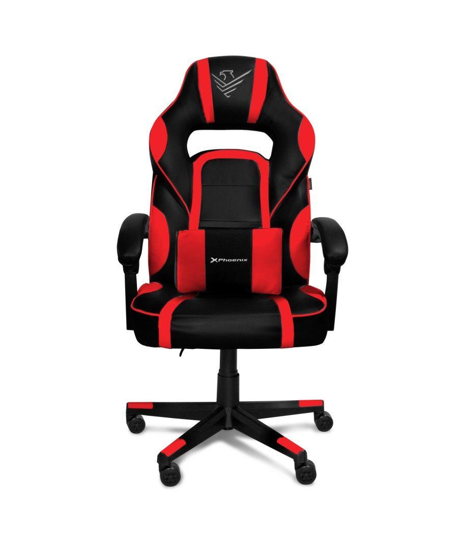 Silla gaming trophy cuero pu roja