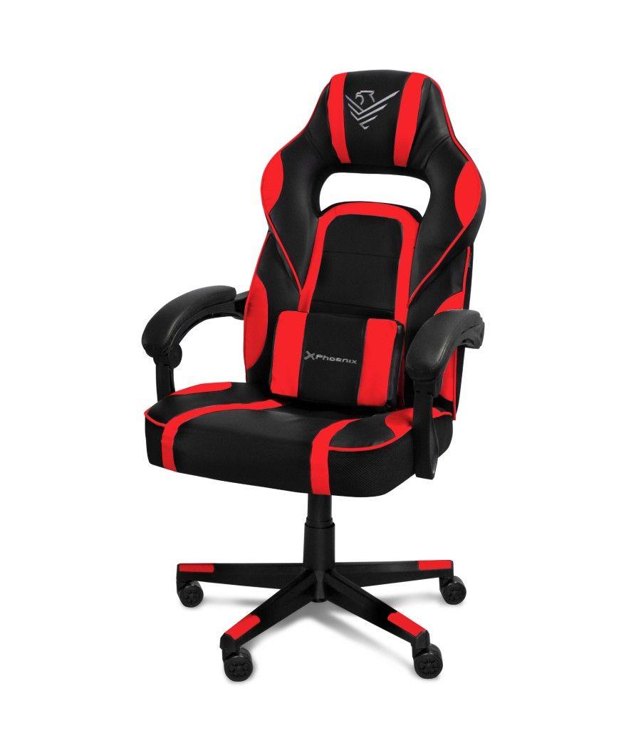 Silla gaming trophy cuero pu roja