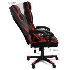 Silla gaming trophy cuero pu roja