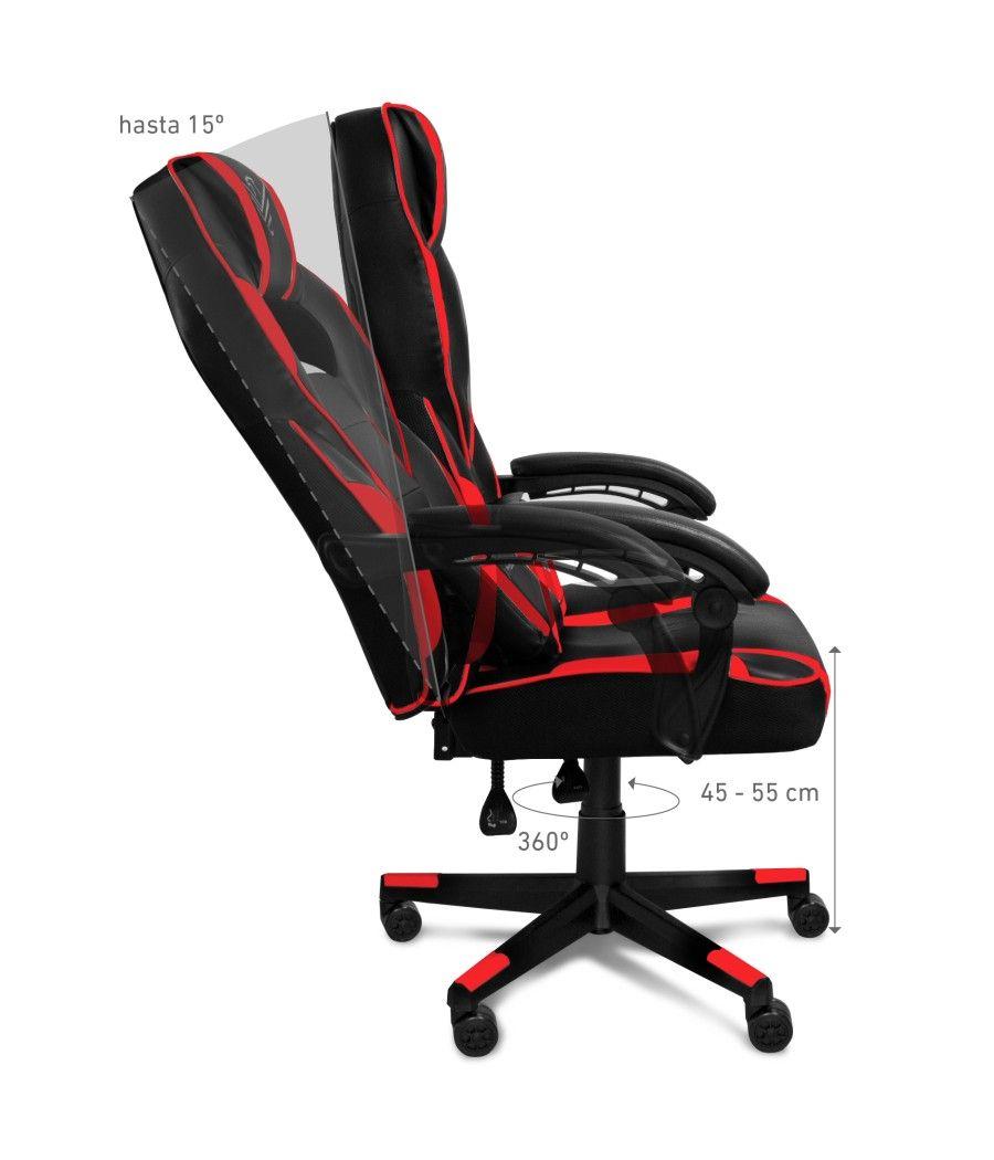 Silla gaming trophy cuero pu roja