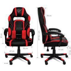 Silla gaming trophy cuero pu roja