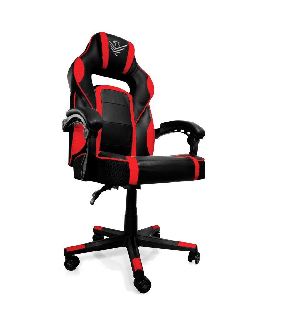 Silla gaming trophy cuero pu roja