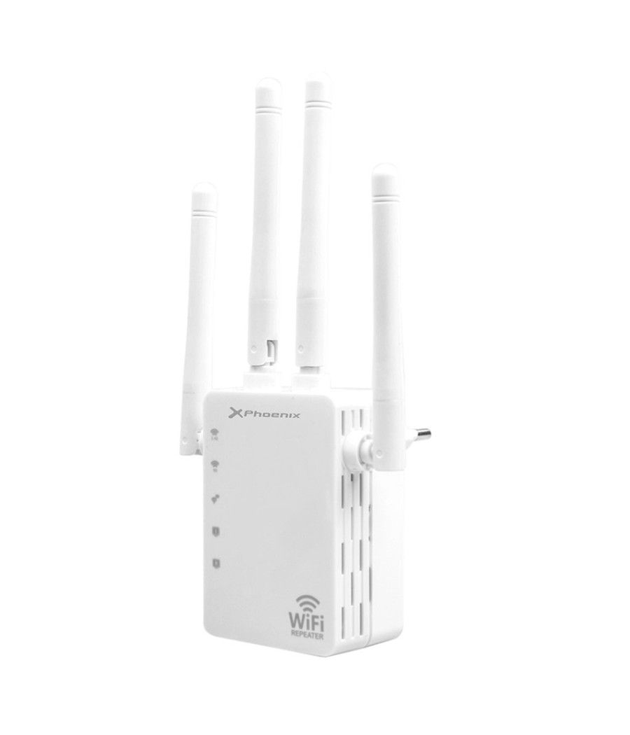 Repetidor - extensor wifi phoenix dual band 2.4 - 5.0 ghz 1200mbps - 4 x antenas - 1 x lan - 1 x wan - blanco