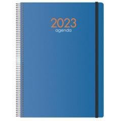 Dohe agenda anual syncro espiral dia pagina 21x29 cm azul castellano 2023