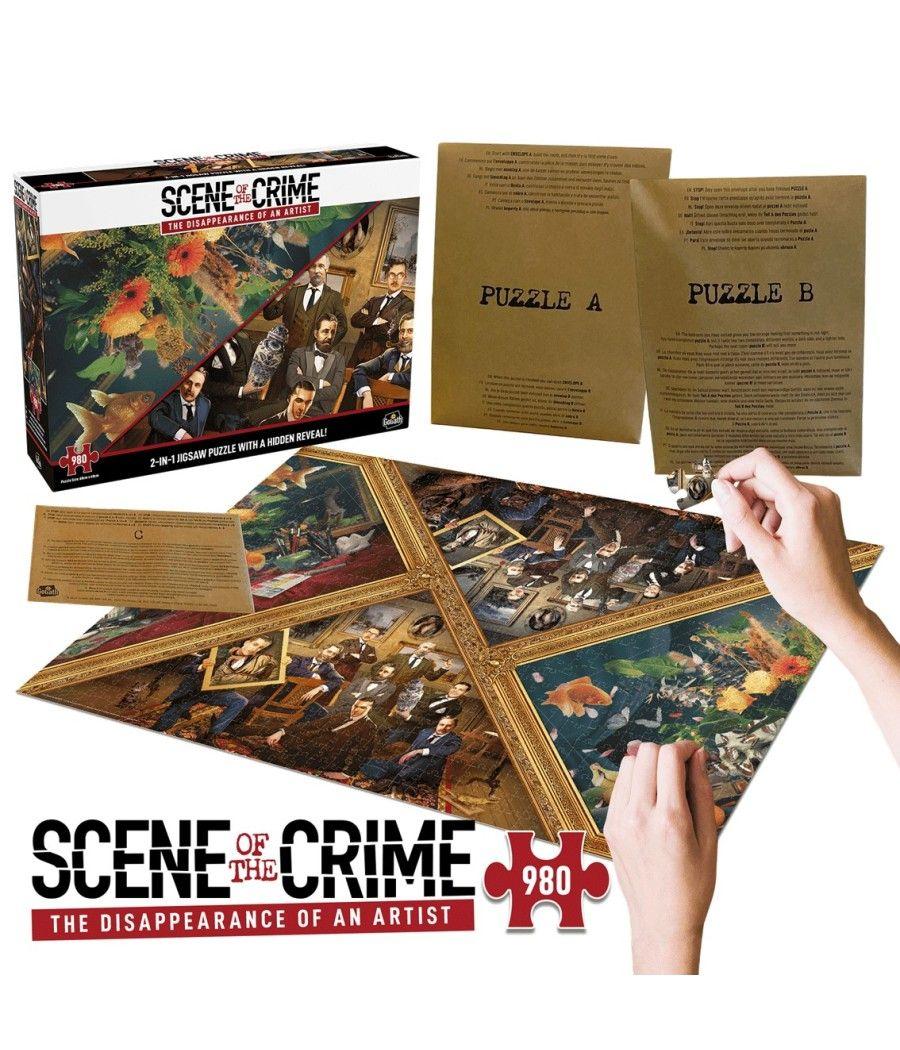 Juego de mesa puzzle escena del crimen la desaparicion del artista
