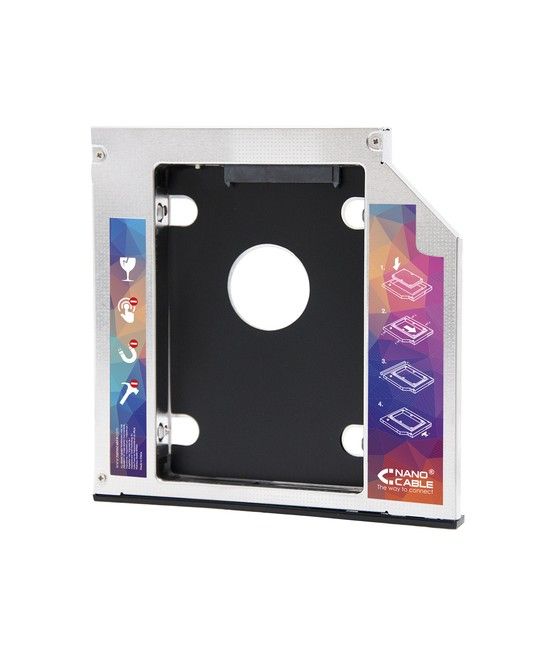 Nanocable - adaptador de disco duro de 9,5mm para bahía de grabadora de portátil de 12,7mm