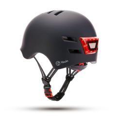 Youin casco con led frontal/trasero negro talla l