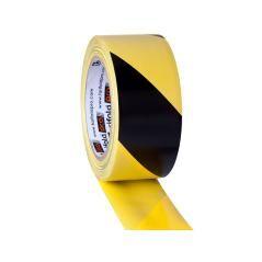 Cinta adhesiva tarifold seguridad para marcaje y señalizacion de suelo 33 mt x 50 mm color negro/amarillo