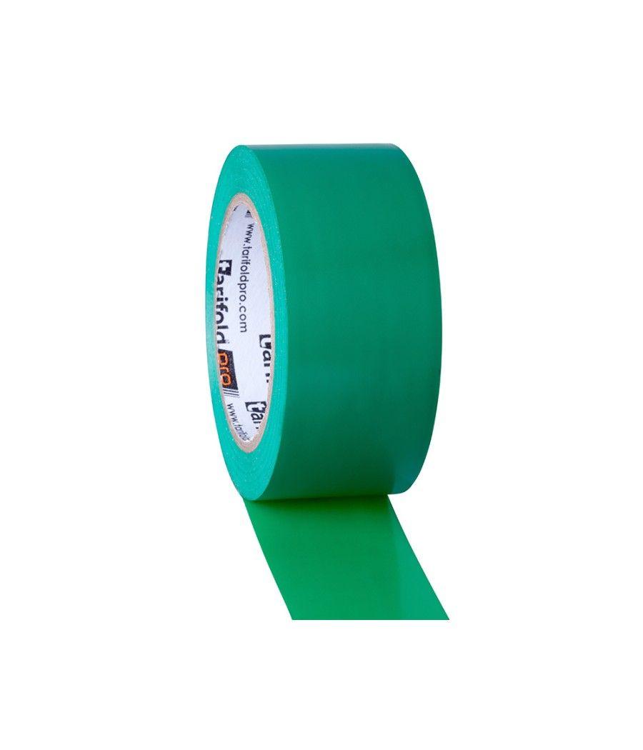 Cinta adhesiva tarifold para marcaje y señalizacion de suelo 33 mt x 50 mm color verde