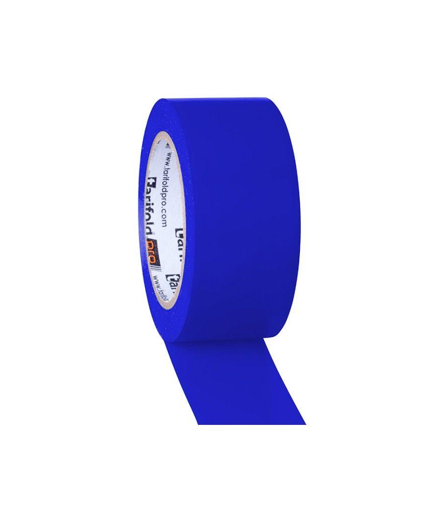Cinta adhesiva tarifold para marcaje y señalizacion de suelo 33 mt x 50 mm color azul
