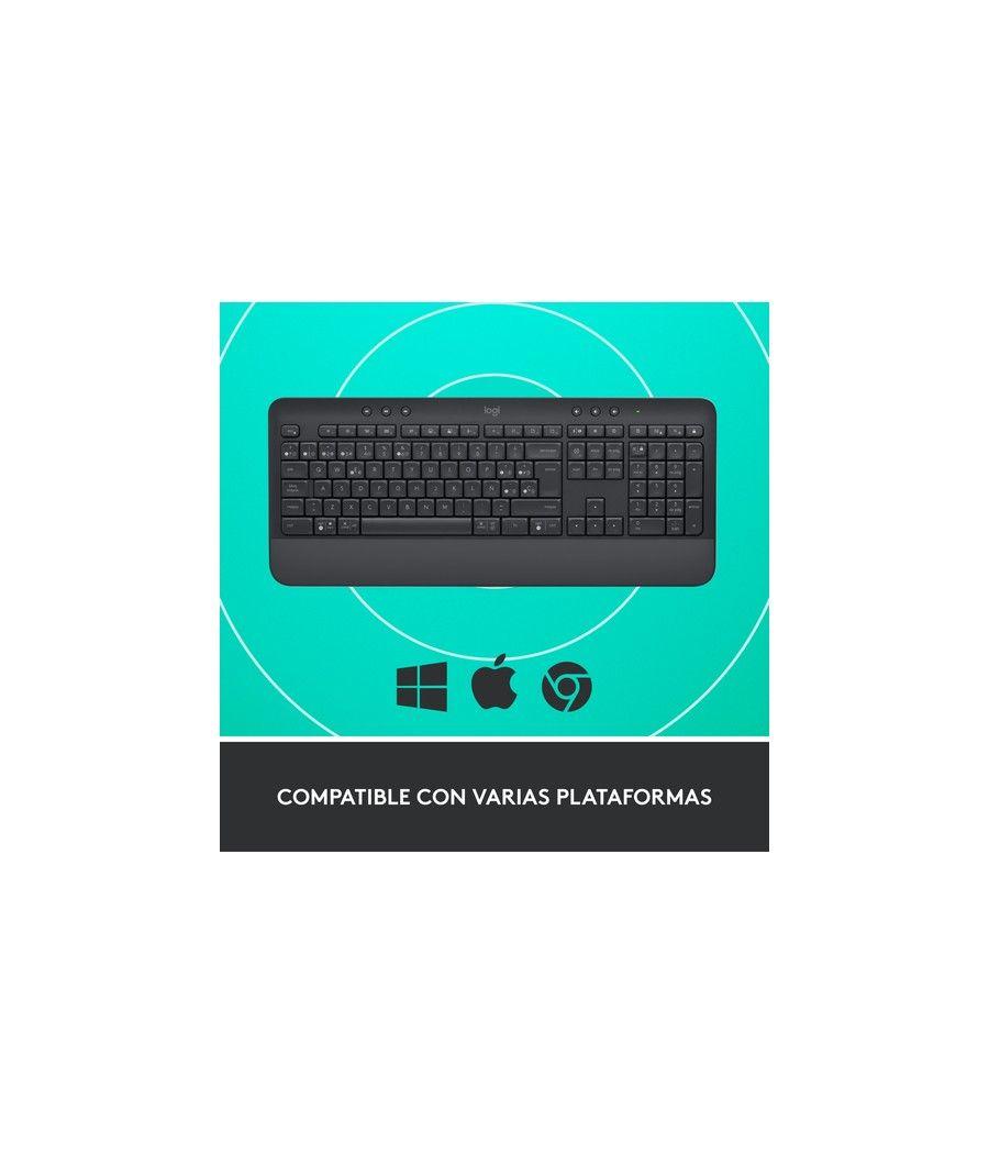 Logitech Signature K650 teclado RF Wireless + Bluetooth QWERTY Español Grafito