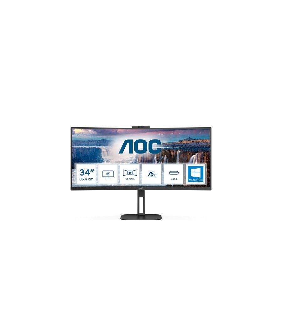 AOC V5 CU34V5CW 86,4 cm (34") 3440 x 1440 Pixeles Wide Quad HD LED Negro