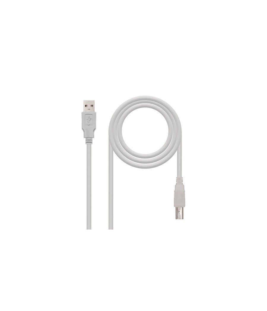 Nanocable CABLE USB 2.0 IMPRESORA, TIPO A/M-B/M, BEIGE, 3.0 M - Imagen 1