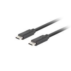 Cable usb-c lanberg 3.1 gen 2 macho/macho 10gb/s pd100w 1m negro