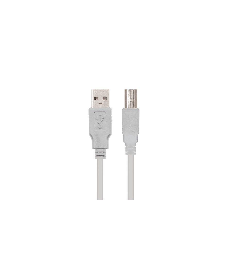 Nanocable CABLE USB 2.0 IMPRESORA, TIPO A/M-B/M, BEIGE, 3.0 M - Imagen 2