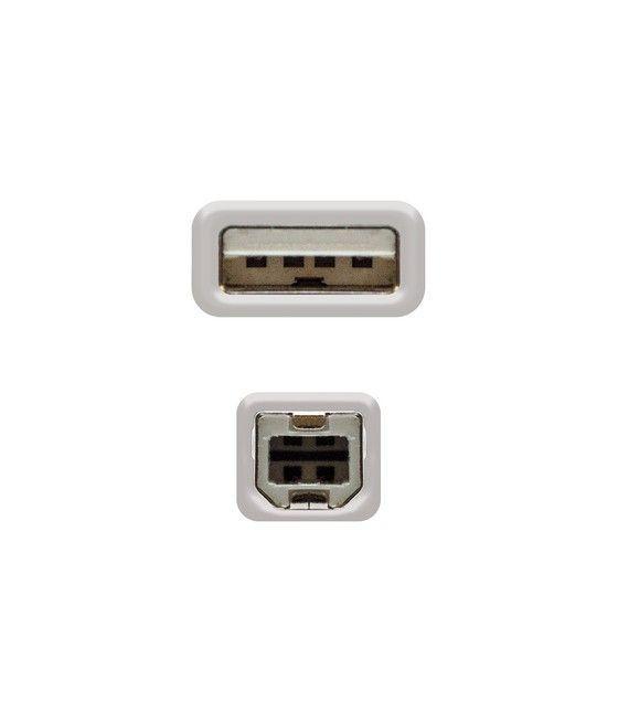 Nanocable CABLE USB 2.0 IMPRESORA, TIPO A/M-B/M, BEIGE, 3.0 M - Imagen 3