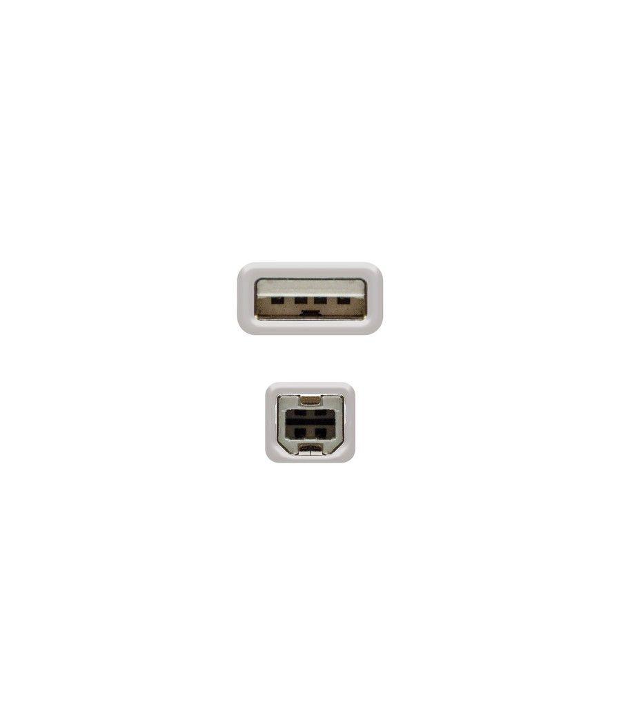 Nanocable CABLE USB 2.0 IMPRESORA, TIPO A/M-B/M, BEIGE, 3.0 M - Imagen 3
