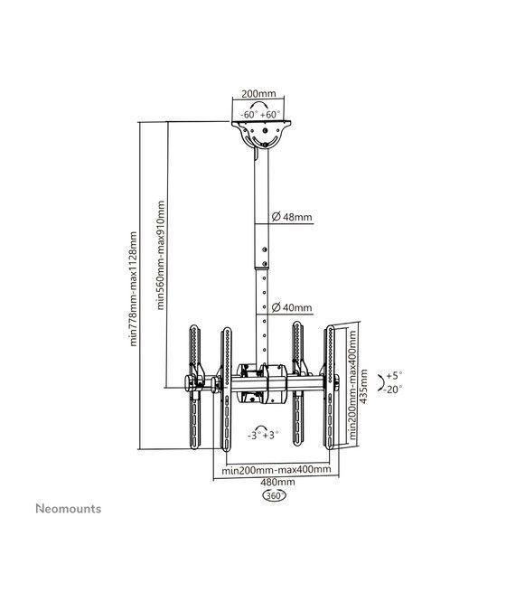 Neomounts by Newstar Select Soporte de techo para TV - Imagen 3