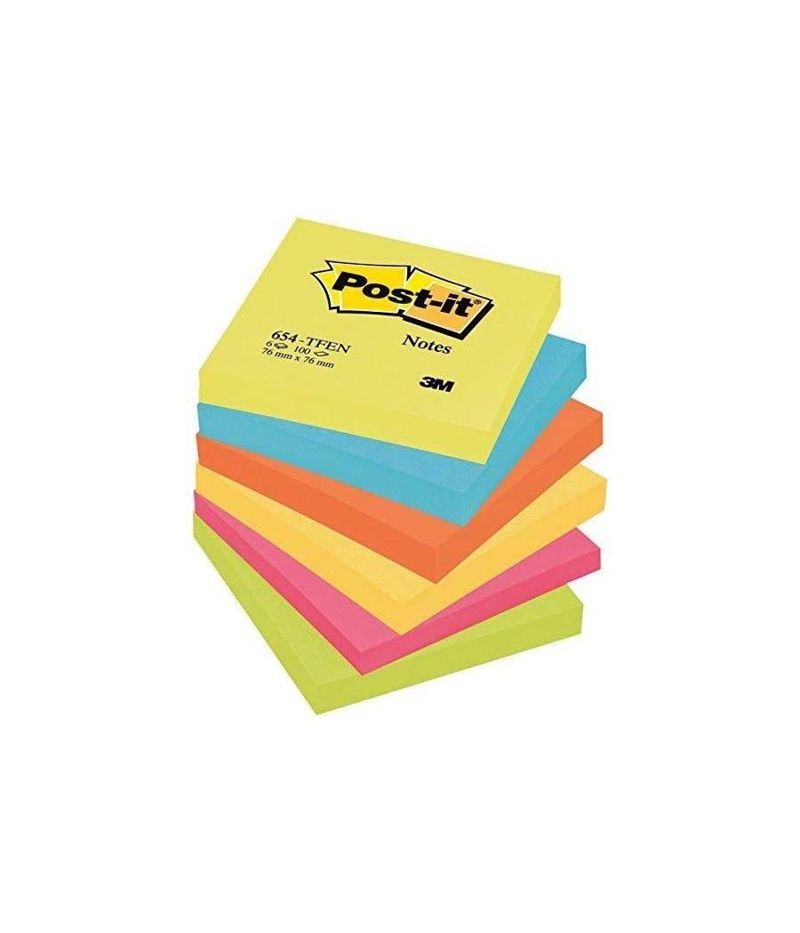 Post-it blocs notas 654 gama energetic neón 76x76 6 blocs