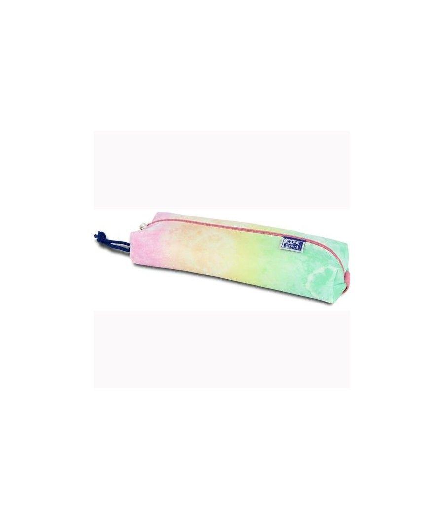 Oxford estuche kangoo tie dye rectangular mediano multicolor