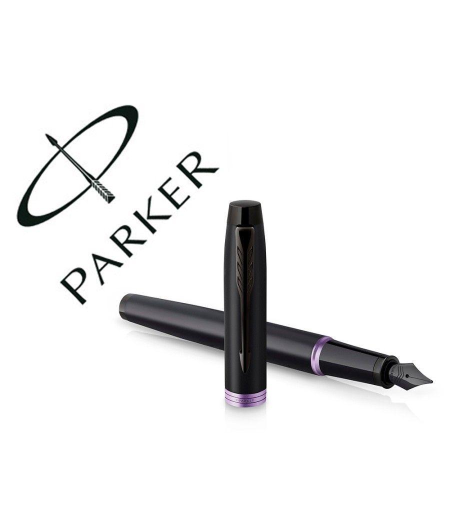 Pluma parker im professionals vibrant purple ring plumin f en estuche de regalo