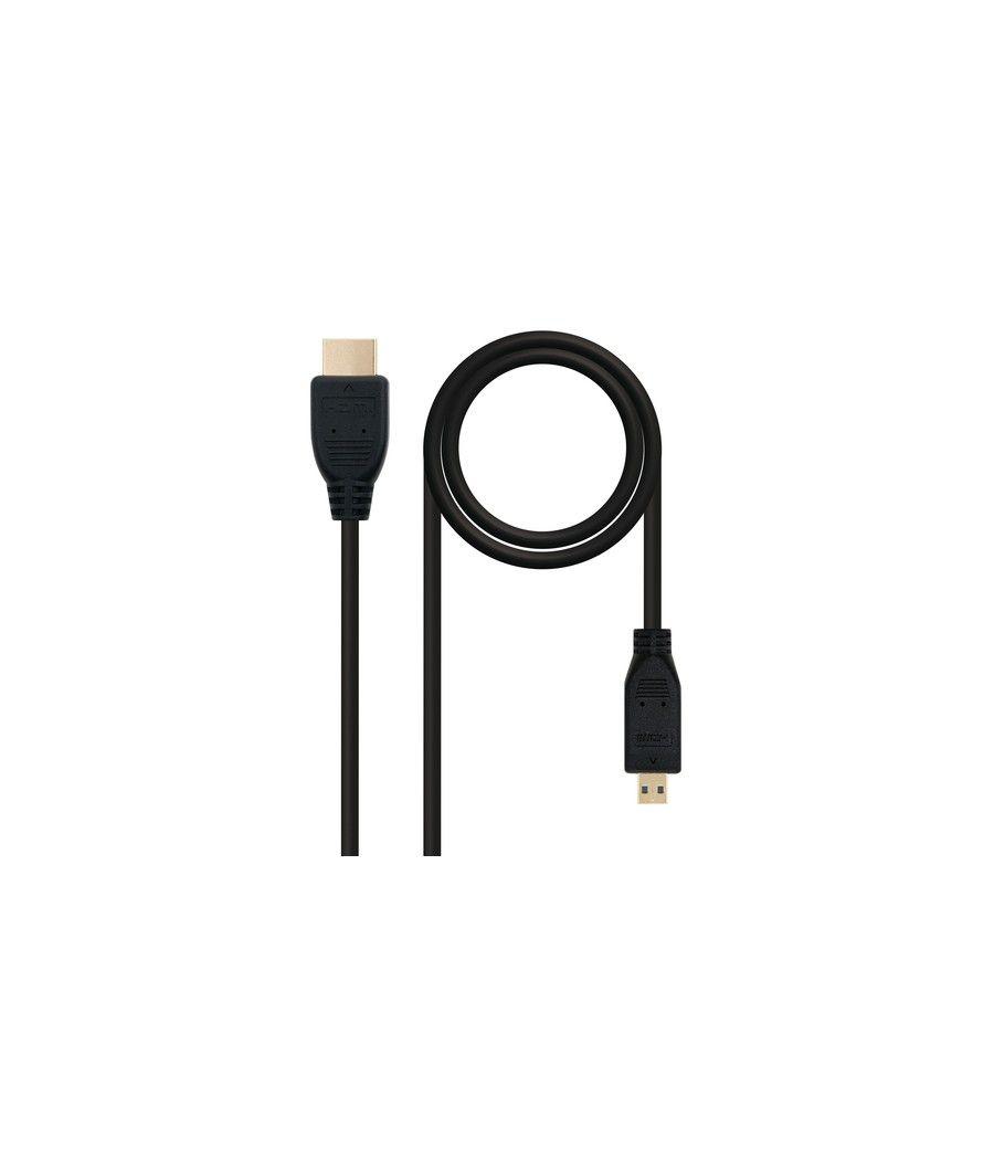 Nanocable CABLE MICRO HDMI V1.4 (ALTA VELOCIDAD / HEC), A/M-D/M, 1.8 M - Imagen 1