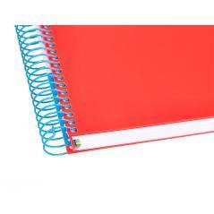 Cuaderno espiral liderpapel a5 micro antartik tapa forrada120h 100gr cuadro 5mm 5 bandas6 taladros colores surtidos