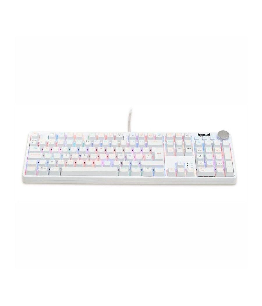 Iggual teclado gaming mecánico pearl rgb blanco