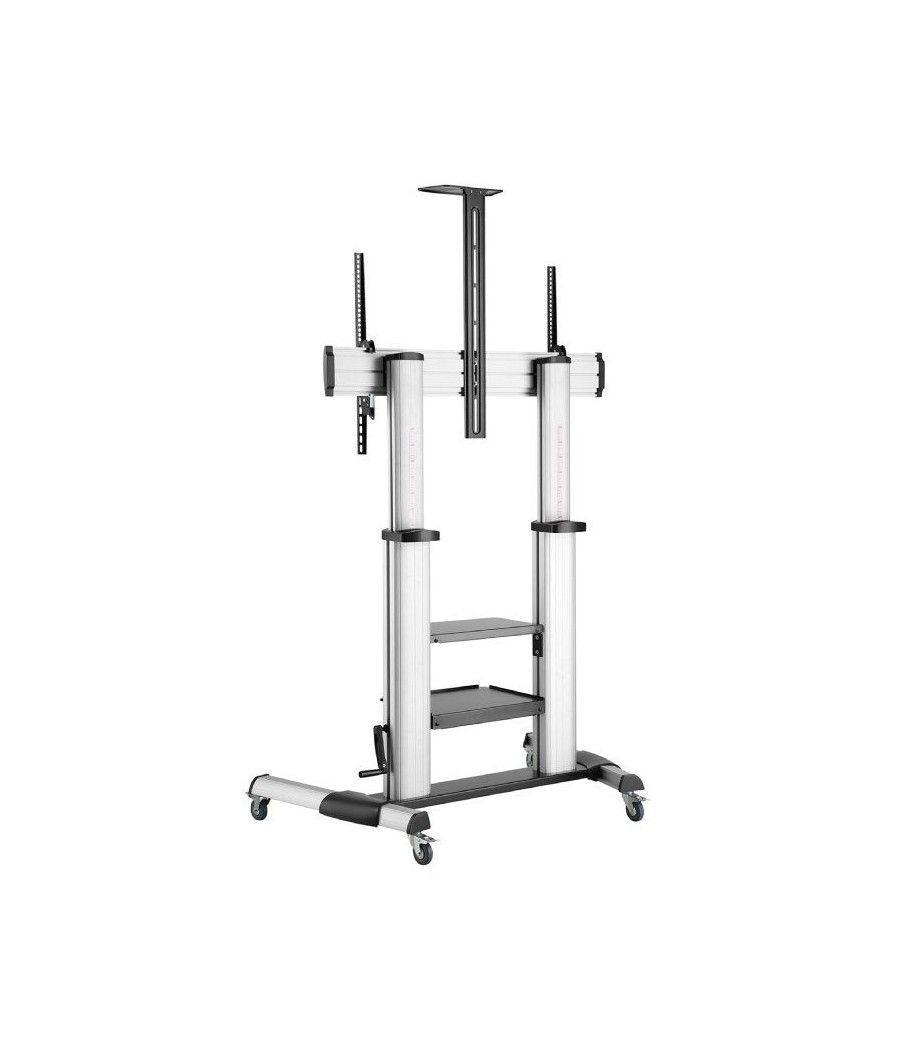Soporte de pie inclinable con ruedas y manivela aisens ft100te-125 para tv 60-100'/ hasta 100kg