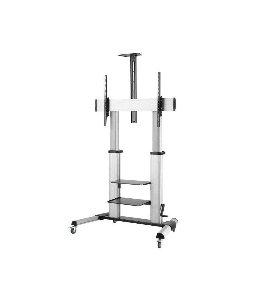 Soporte de pie inclinable con ruedas y manivela aisens ft100te-125 para tv 60-100'/ hasta 100kg