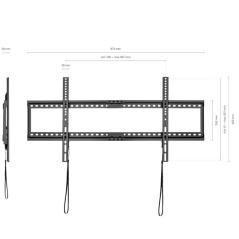 Soporte de pared fijo aisens wt90f-119 para tv de 37-90'/ hasta 75kg