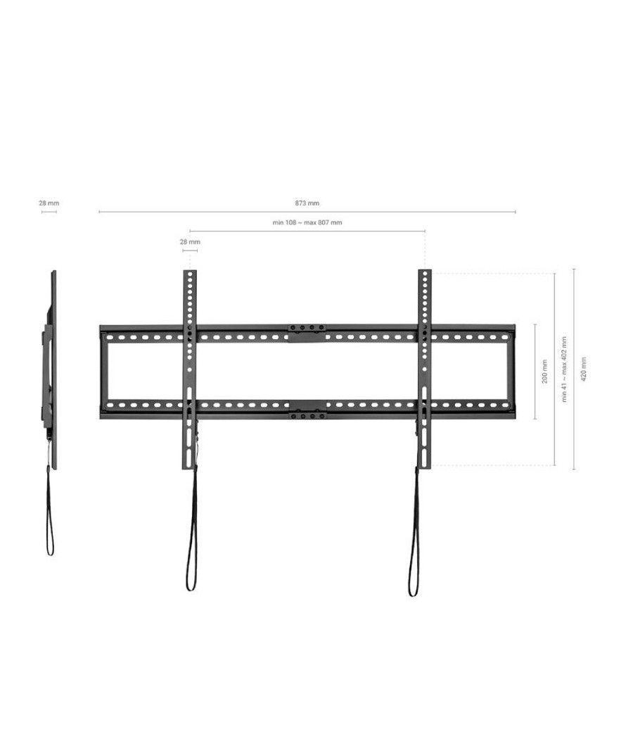 Soporte de pared fijo aisens wt90f-119 para tv de 37-90'/ hasta 75kg