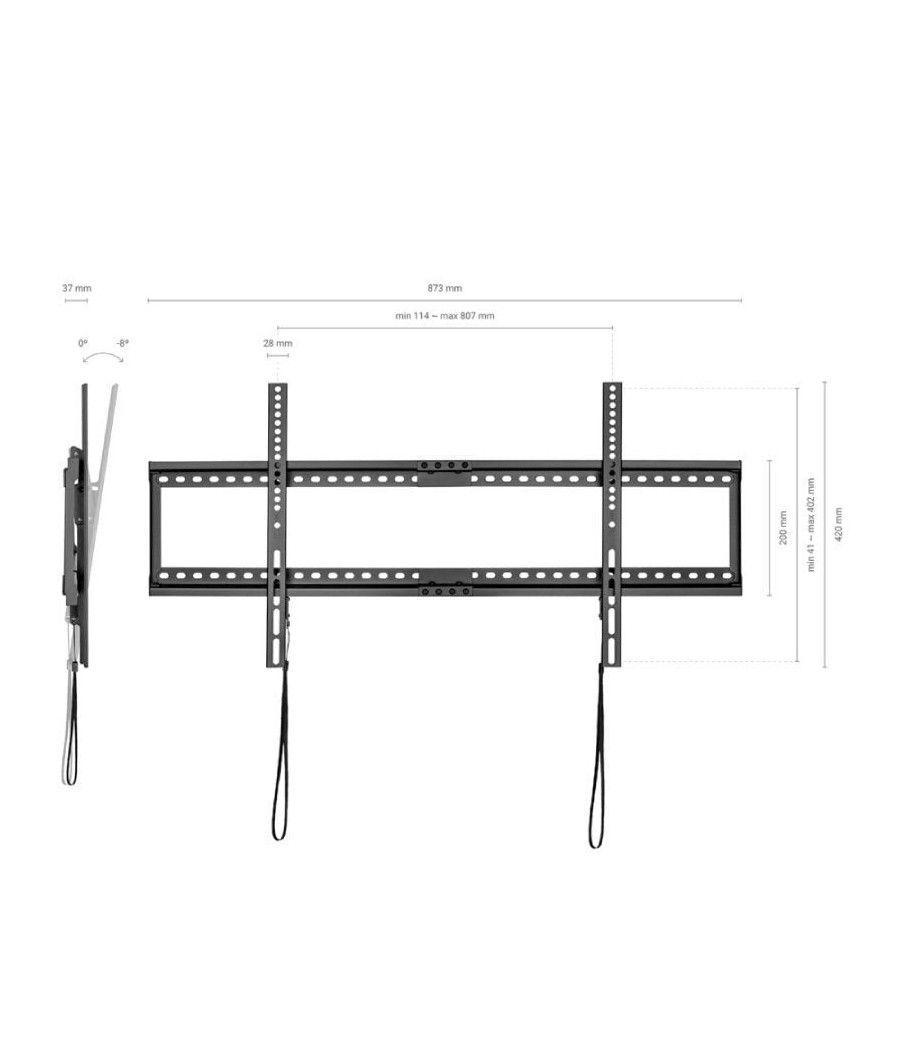 Soporte de pared inclinable/ fijo aisens wt90t-121 para tv de 37-90'/ hasta 75kg