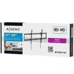 Soporte de pared inclinable/ fijo aisens wt90t-121 para tv de 37-90'/ hasta 75kg