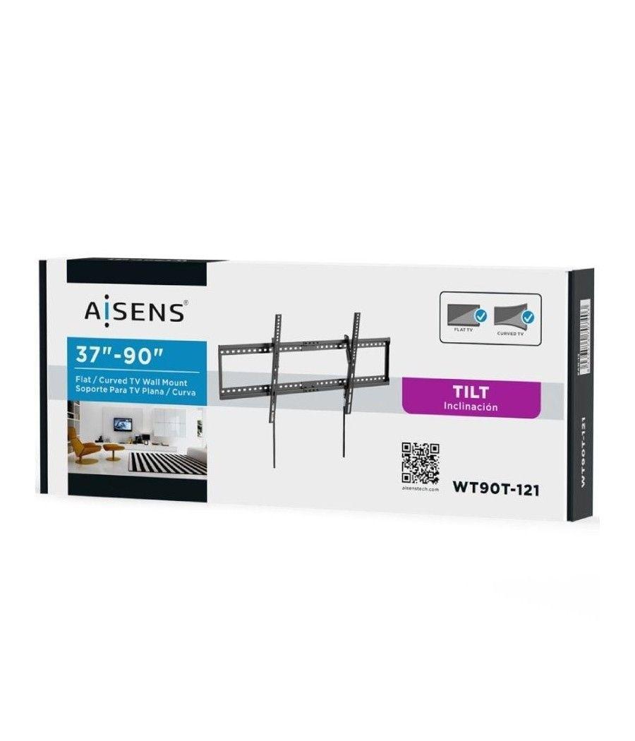 Soporte de pared inclinable/ fijo aisens wt90t-121 para tv de 37-90'/ hasta 75kg