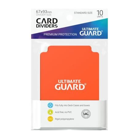 Tarjetas separadoras para cartas ultimate guard tamaño estándar gasolina naranja (10)