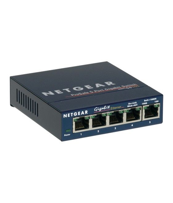 Netgear GS105 No administrado Gigabit Ethernet (10/100/1000) Azul - Imagen 1