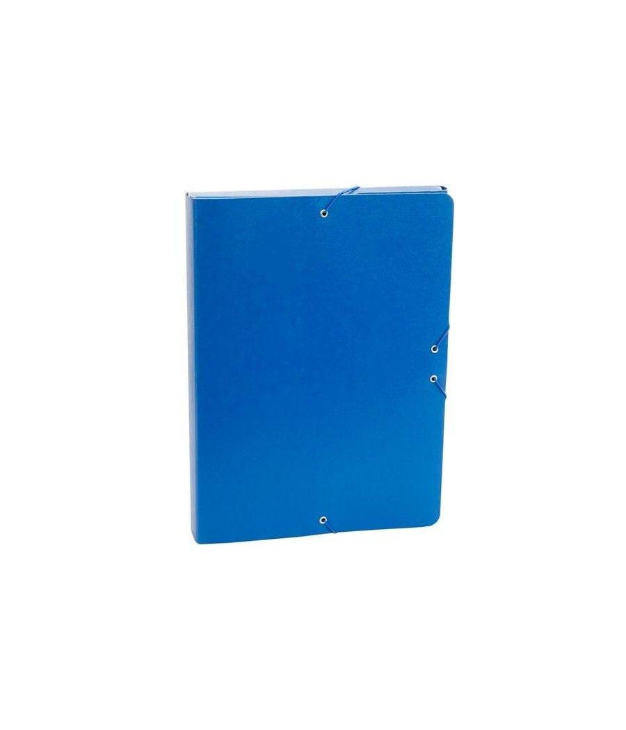 Fabrisa carpeta de proyectos 3cm montada folio c/gomas carton gofrado azul