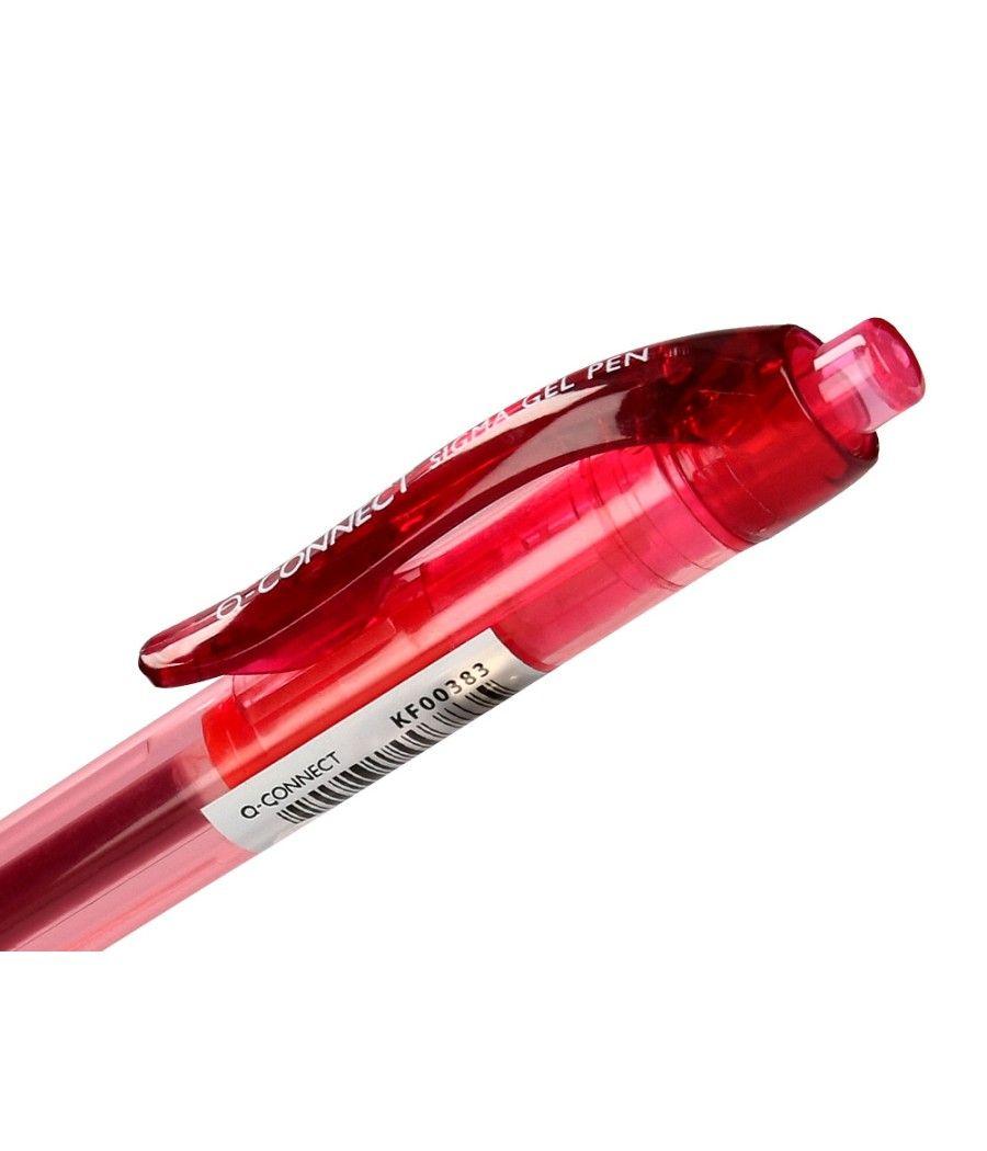 Bolígrafo q-connect sigma retráctil 0,5 mm color rojo pack 12 unidades