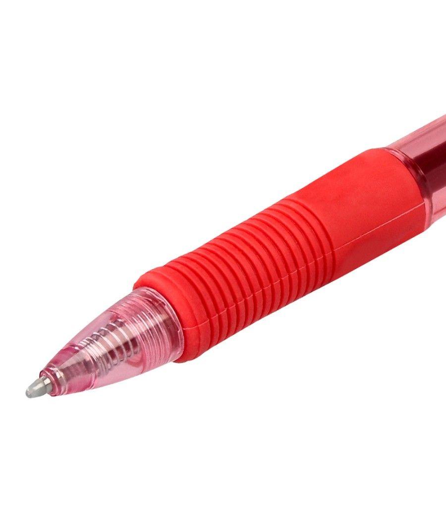 Bolígrafo q-connect sigma retráctil 0,5 mm color rojo pack 12 unidades