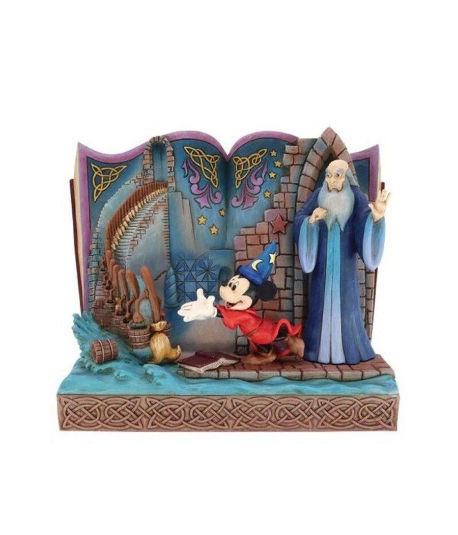 Figura decorativa enesco disney mickey mouse libro de cuentos del brujo mickey