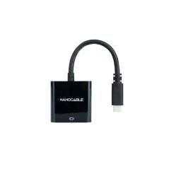 Conversor usb-c a hdmi 4k 15 cm negro nanocable