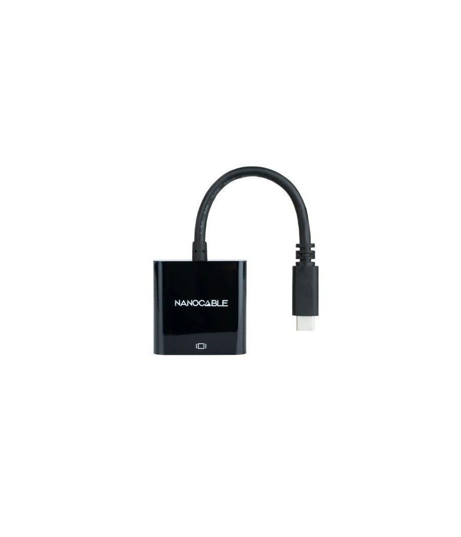 Conversor usb-c a hdmi 4k 15 cm negro nanocable