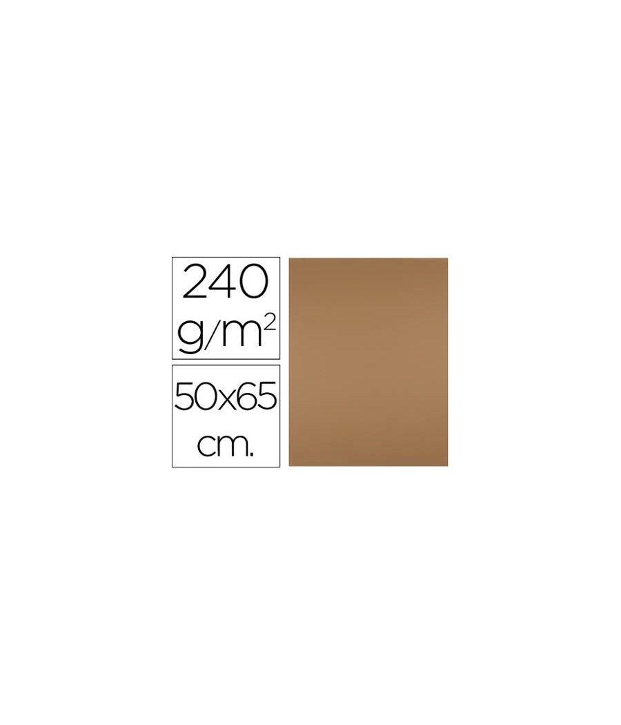 Cartulina liderpapel 50x65 cm 240g/m2 marron escolar paquete de 25 unidades