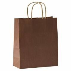Fama bolsa de asa retorcida 125gr 31x11x42cm papel marron pack 25 unidades