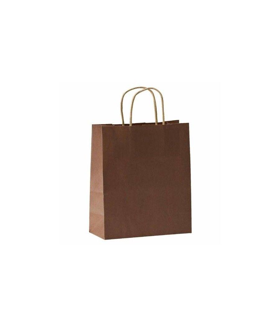 Fama bolsa de asa retorcida 125gr 31x11x42cm papel marron pack 25 unidades