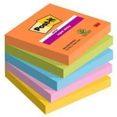 Post-it blocs notas super sticky 90 hojas 4 colores neón lugares boost 76x76 5 blocs