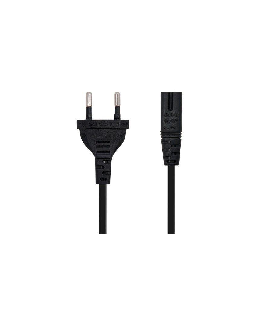 Nanocable 10.22.0402 cable de transmisión Negro 1,5 m CEE7/16 C7 acoplador - Imagen 2