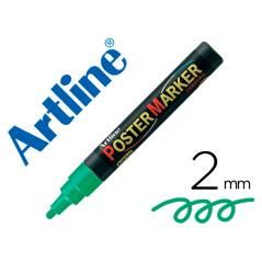 Rotulador artline poster marker epp-4-ver punta redonda 2 mm color verde pack 12 unidades