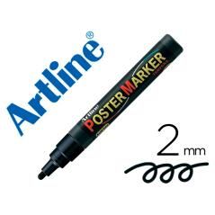 Rotulador artline poster marker epp-4-neg punta redonda 2 mm color negro pack 12 unidades